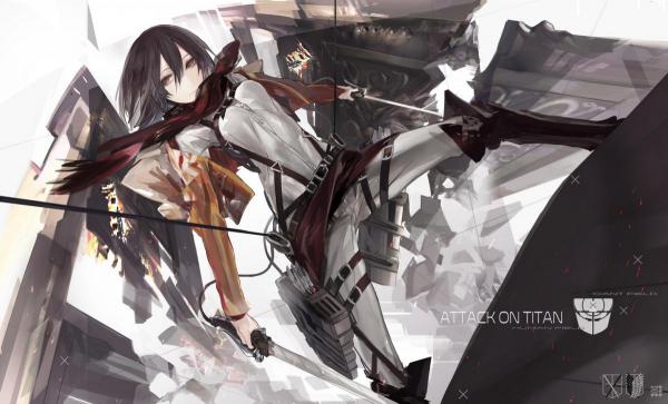 Konachan.com - 160084 kiwamu mikasa_ackerman shingeki_no_kyojin.jpg