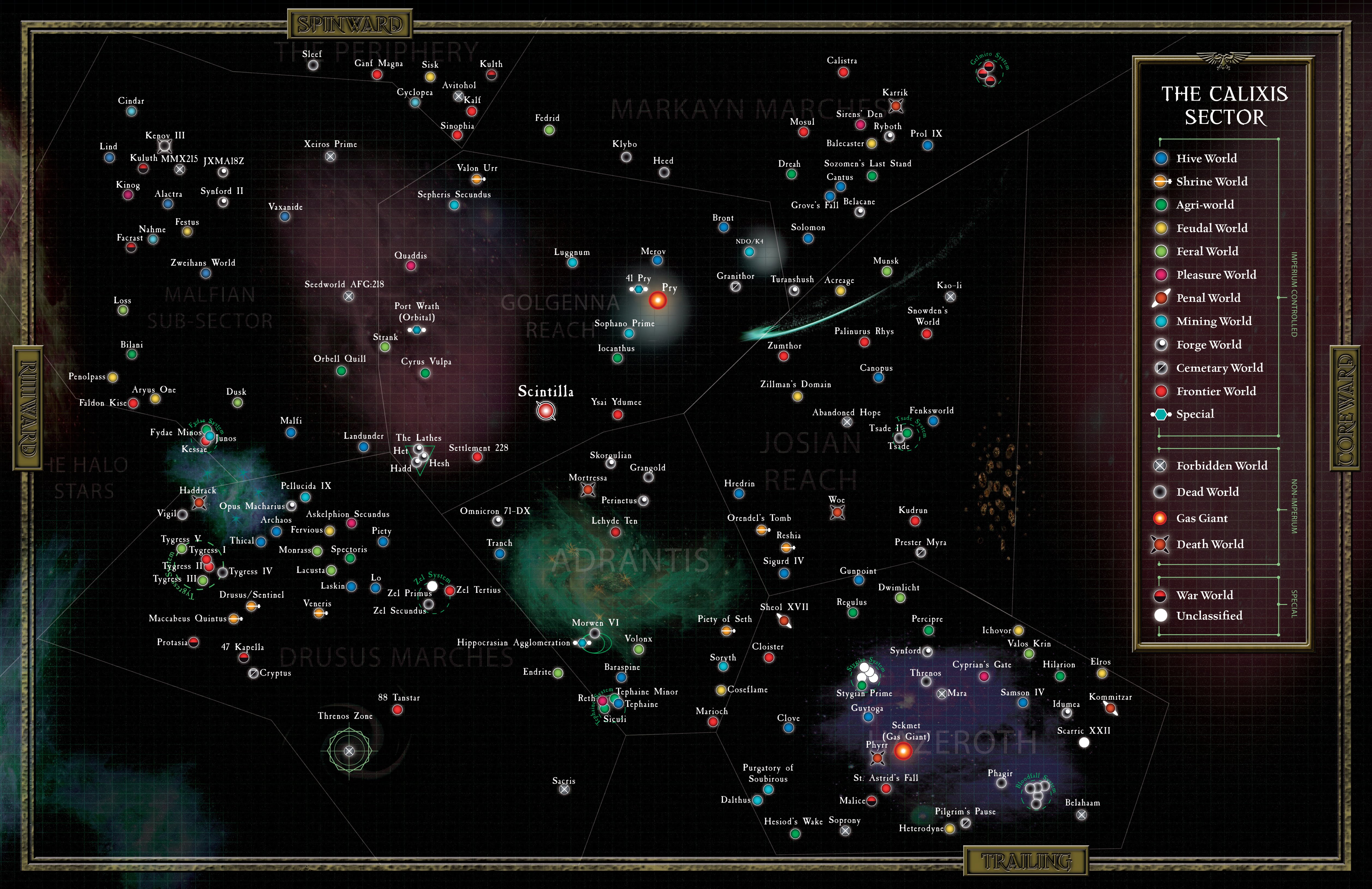 Карта галактики warhammer 40000