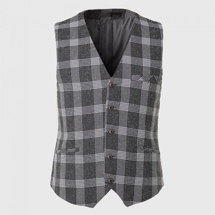 Checkered vest men business or forex trading